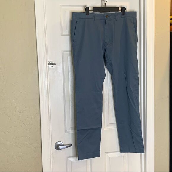 J Crew Factory Chinos Cornflower Blue Slim Size 36x32 - Picture 3 of 11